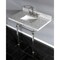 Kingston Brass 36X22 Marble Vanity Top W/ Acrylic Feet Combo, Marble/Nickel KVPB36MASQ6 - alternate 4